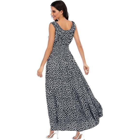 Women's 2025 Summer Boho Floral Print Tiered Casual Flowy Long Maxi Dress - Picture 2 of 6